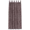 vidaXL Flauels skaut me&eth; gluggatj&ouml;ldum 2 pcs Br&uacute;nn 245 x 140 cm Flauel
