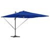 vidaXL Roma Parasol Blár 286 x 284 x 270 cm Aluminum og pólyester