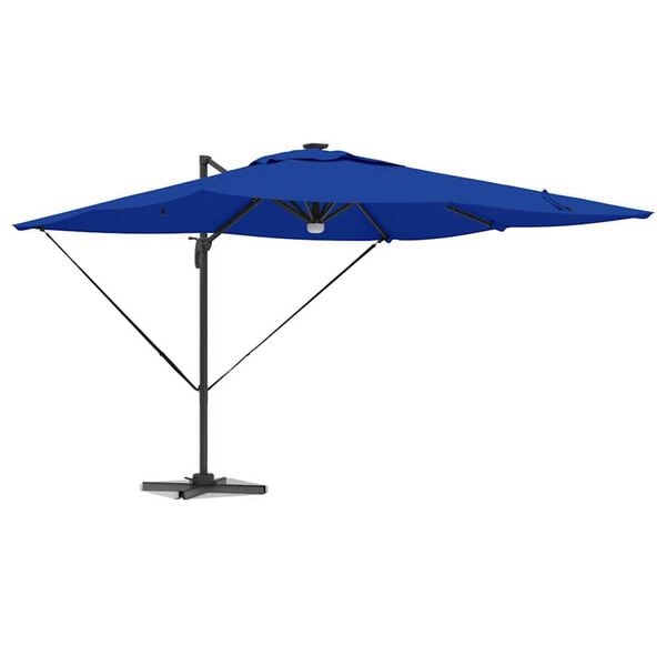 vidaXL Roma Parasol Blár 286 x 284 x 270 cm Aluminum og pólyester