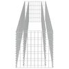 vidaXL Gabion Grj&oacute;tkassi Upph&aelig;kka&eth; Bl&oacute;maker S&iacute;nkh&uacute;&eth;a&eth; st&aacute;l 360x50x50cm