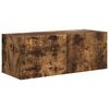 vidaXL Sj&oacute;nvarpsveggsk&aacute;pur Vegghengt Rau&eth;-eik 78,5 x 31 x 29,5 cm