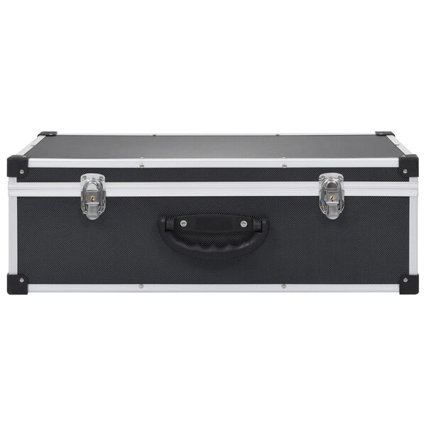 vidaXL Geymslutaska fyrir 80 Geisladiska &Aacute;l ABS Sv&ouml;rt