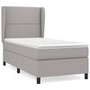 vidaXL H&oacute;lfa&eth; Springr&uacute;m me&eth; D&yacute;nu Lj&oacute;sgr&aacute;tt 90x200 cm Tauefni