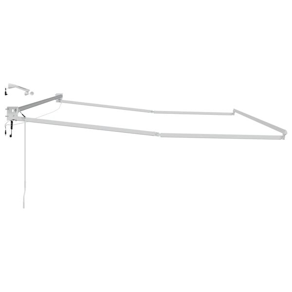 vidaXL Rafmagns afturkr&aelig;f skuggak&aacute;pugrind Hv&iacute;t 4 &times; 3 m &Aacute;l