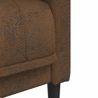 vidaXL Sofa Chair Brown Faux Suede Leather