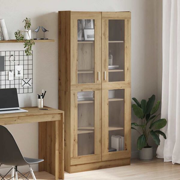 vidaXL Highboard Artisan Oak 82,5x30,5x185 cm Hanna&eth;ur vi&eth;ur