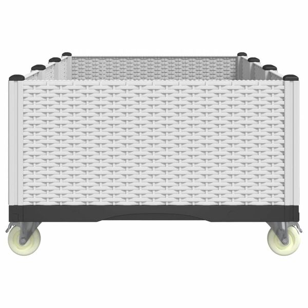 vidaXL Gr&oacute;&eth;urkassi me&eth; Hj&oacute;lum Hv&iacute;tur 150x80x54 cm PP