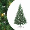 vidaXL Gervi fyrirfram l&yacute;stum j&oacute;latr&eacute; me&eth; 300 LED Gr&aelig;nn 180 cm PVC