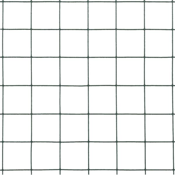 vidaXL Girðingarnet PVC Húðað Stál 10x1,5 m Grænt