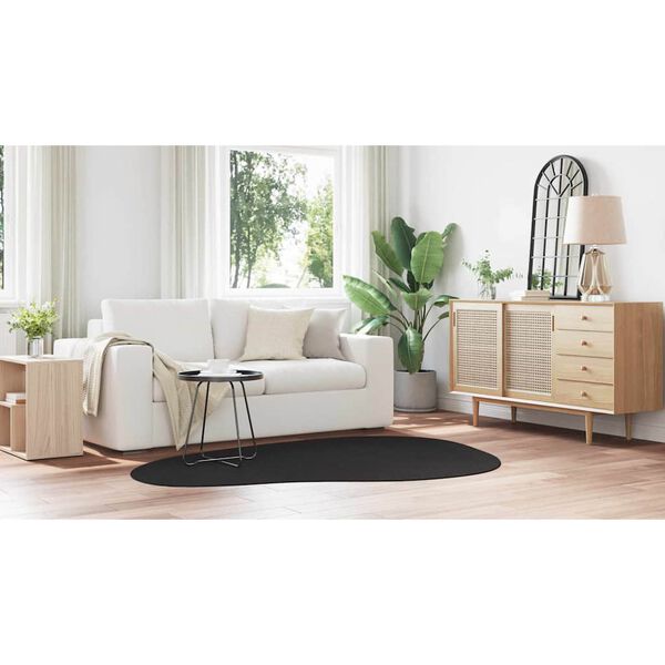 vidaXL Teppi HUARTE Svartur 140 x 200 cm P&oacute;l&yacute;ester