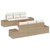 vidaXL Gar&eth;s&oacute;fa sett me&eth; geymslu 7 pcs Beige og krem p&oacute;l&yacute;rattan