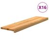 vidaXL Stiga 16 stk Lj&oacute;sbr&uacute;nt 100x30x2 cm gegnheil vi&eth;ar Eik