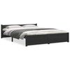 vidaXL R&uacute;mgrind Sv&ouml;rt Gegnheill Vi&eth;ur 135x190 cm Tv&iacute;brei&eth;