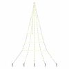 vidaXL LED j&oacute;latr&eacute; me&eth; jar&eth;sp&yacute;tum Heitur hv&iacute;tur 306 cm metal