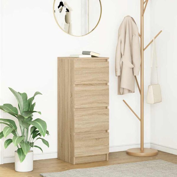 vidaXL skenkur Sonoma Eik 37,5x35x99 cm Hanna&eth;ur vi&eth;ur