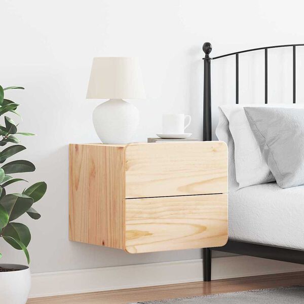 vidaXL N&aacute;ttbor&eth; me&eth; sk&uacute;ffu Br&uacute;nn 39 x 34 x 33 cm Gegnheil fura