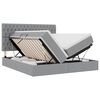 vidaXL R&uacute;m me&eth; LED r&aelig;mum me&eth; h&ouml;fu&eth;gafl Lj&oacute;sgr&aacute;r 200 x 200 cm d&uacute;kur