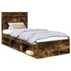 vidaXL Ramsv&iacute;k me&eth; h&ouml;fu&eth;gafl Rau&eth;-eik 90 x 190 cm Solid furuhikk