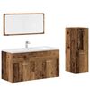 vidaXL 3 stykki ba&eth;herbergish&uacute;sgagnasett Old Wood Engineered Wood
