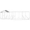 vidaXL &Uacute;tihundask&yacute;li me&eth; &THORN;aki Silfurlita&eth; 6x6x2,5m Sinkh&uacute;&eth;a&eth; St&aacute;l