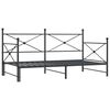 vidaXL Daybed me&eth; r&uacute;llu &aacute;n d&yacute;nu Svartur 100x200 cm St&aacute;l