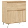 vidaXL Skenkur Sonoma Eik 60x35x70 cm Samsettur Vi&eth;ur