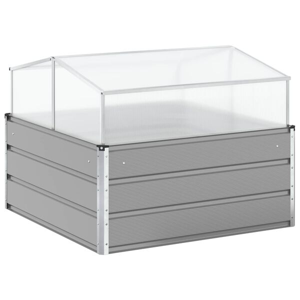 vidaXL Pl&ouml;ntuker Lj&oacute;sgr&aacute;r 100 x 100 x 77 cm Galvaniserad st&aacute;l