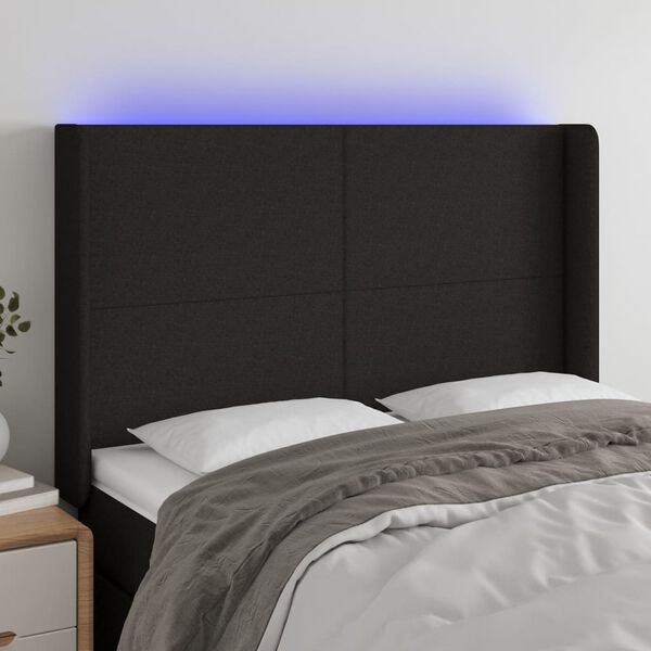 vidaXL LED H&ouml;f&eth;agafl 147x16x118/128 cm Svart Efni