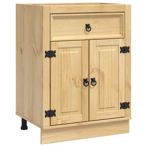 vidaXL Cabinet SKI Hunangsbjartur 60 x 46 x 81,5 cm Solid furuhikk