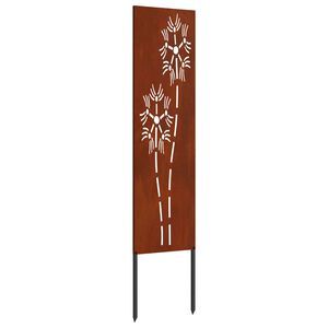 vidaXL Gar&eth;s b&uacute;na&eth; skj&aacute;r &Uacute;tskur&eth;ur Rusty 32 x 140 cm Ve&eth;ra&eth; st&aacute;l