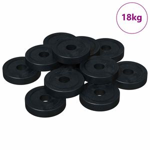 vidaXL h&aelig;fur fyrir flata &thorn;vottav&eacute;l 36000 pcs Svartur &empty;15 x 3 mm