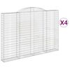 vidaXL Bogadreginn Grj&oacute;tkassi 4 stk. 300x30x200/220 cm Sinkh&uacute;&eth;a&eth; J&aacute;rn
