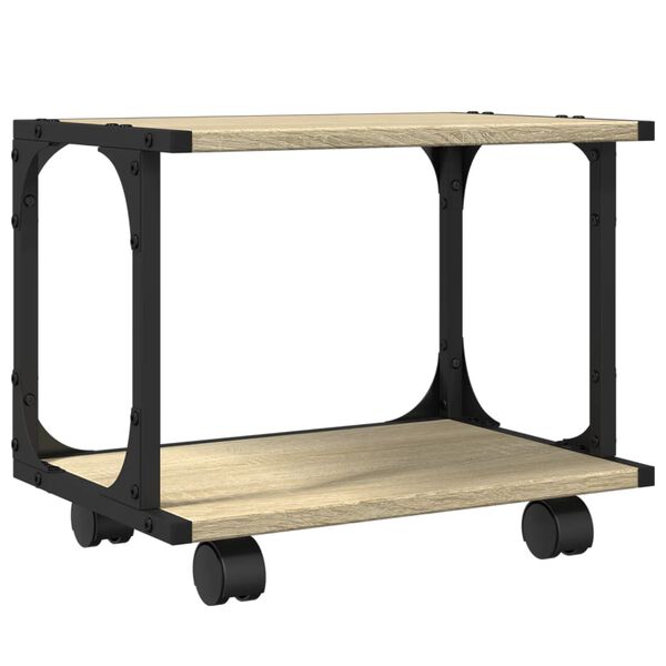 vidaXL Prentarastandur 2 hæða Sonoma Eik 41x28x33,5 cm Samsettur viður