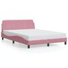 vidaXL R&uacute;mgrind me&eth; H&ouml;f&eth;agafli Dover Bleik 140x190 cm Flauel