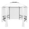 vidaXL Gar&eth;sk&aacute;li me&eth; Hli&eth;artj&ouml;ldum 360x312x265 m Hv&iacute;tur 180 g/m&sup2;