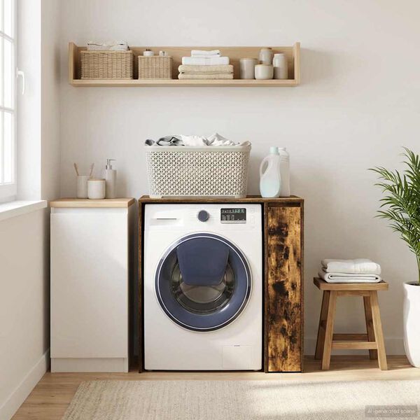 vidaXL &THORN;vottav&eacute;lask&aacute;pur Rau&eth;-eik 87 x 60 x 89 cm Samsettur vi&eth;ur