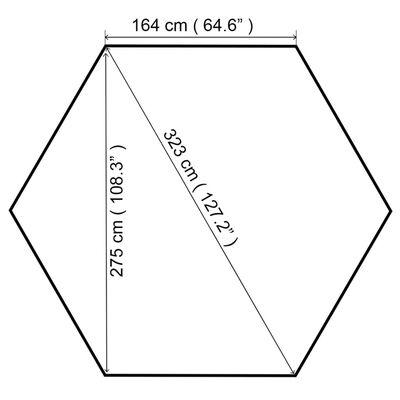 vidaXL Garðtjald 323x275x265 cm Hvítt 180 g/m²