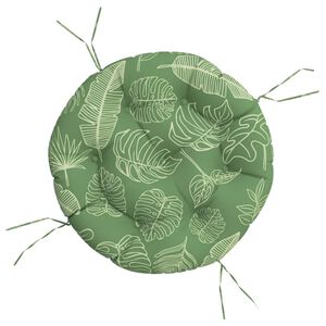 vidaXL Kringl&oacute;tt Sessa Laufamynstur &Oslash; 60 x 11 cm Oxfordefni