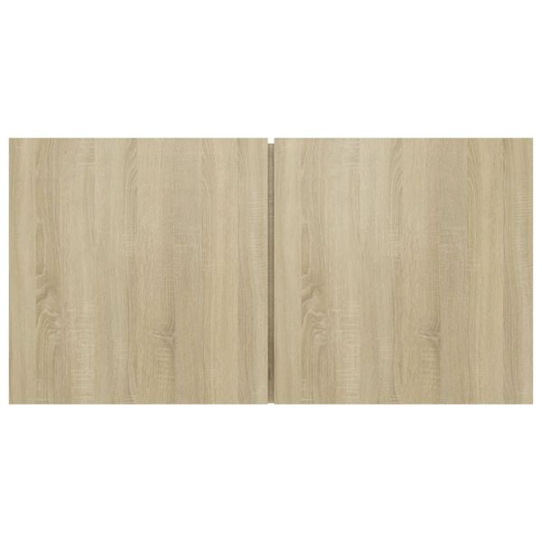 vidaXL Vegghengdir Sj&oacute;nvarpssk&aacute;par Sonoma Eik 60x30x30 cm