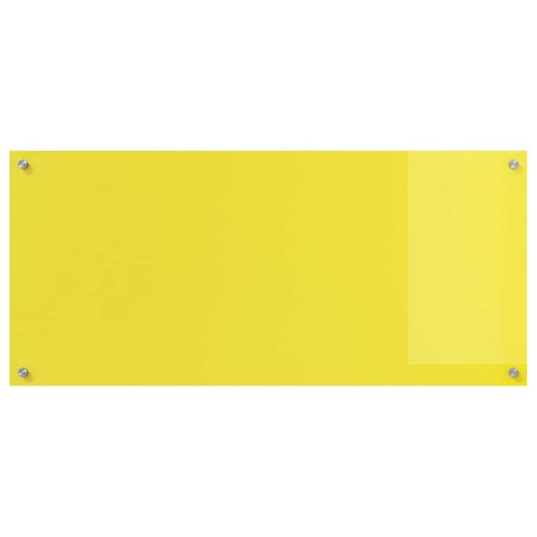 vidaXL Eldh&uacute;s Backsplash 2 pcs Gulur 110 x 50 cm hertu&eth; gler