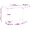 vidaXL Skrifbor&eth; Svartur og d&ouml;kkbr&uacute;nn 120 x 60 cm Umfer&eth; &aacute;kaft eik