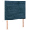 vidaXL H&ouml;fu&eth;gafl d&ouml;kkbl&aacute;r 90x5x118/128 cm flauel