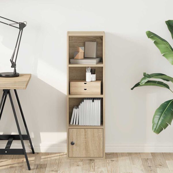 vidaXL Bókahilla Sonoma Eik 31x24x102 cm Samsettur Viður