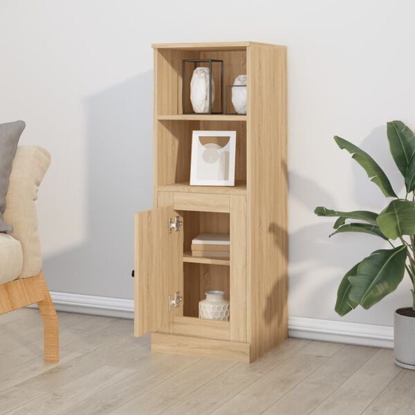 vidaXL H&aacute;r Sk&aacute;pur Sonoma Eik 36x35,5x103,5 cm Samsettur Vi&eth;ur