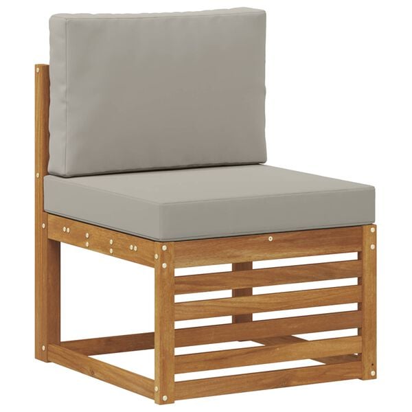 vidaXL Sofav&ouml;ruuppsettning me&eth; p&uacute;&eth;i 7 pcs N&aacute;tt&uacute;rulegt og Lj&oacute;st Gr&aacute;tt