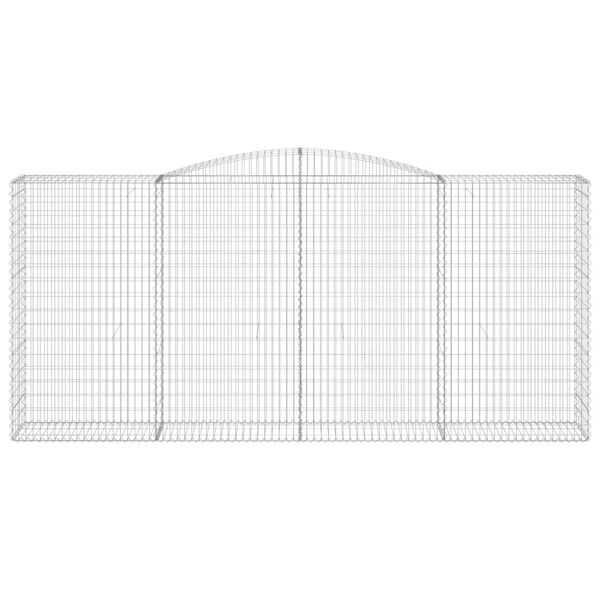 vidaXL Bogadreginn Grj&oacute;tkassi 400x50x180/200 cm Sinkh&uacute;&eth;a&eth; J&aacute;rn