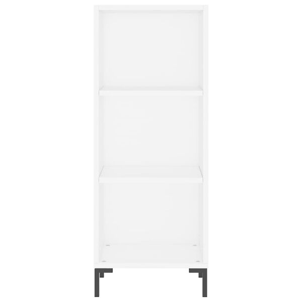 vidaXL Skenkur Hv&iacute;tur 34,5x32,5x90 cm Samsettur Vi&eth;ur