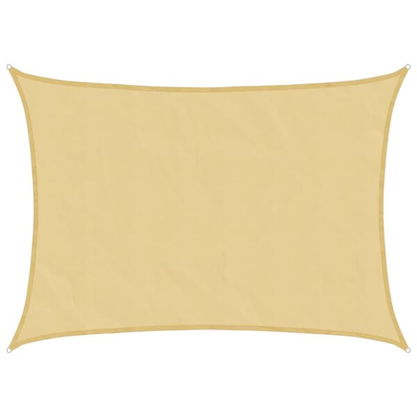 vidaXL S&oacute;lskyggnisegl Sandhv&iacute;tt 8x6 m 100% P&oacute;l&yacute;ester Oxford