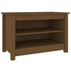 vidaXL Sk&oacute;bekkur Hunangsbr&uacute;nn 70x38x45,5 cm Gegnheil Fura