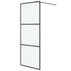 vidaXL Sturtuveggur Walk-in Svartur 80x195 cm Matt Hert Gler